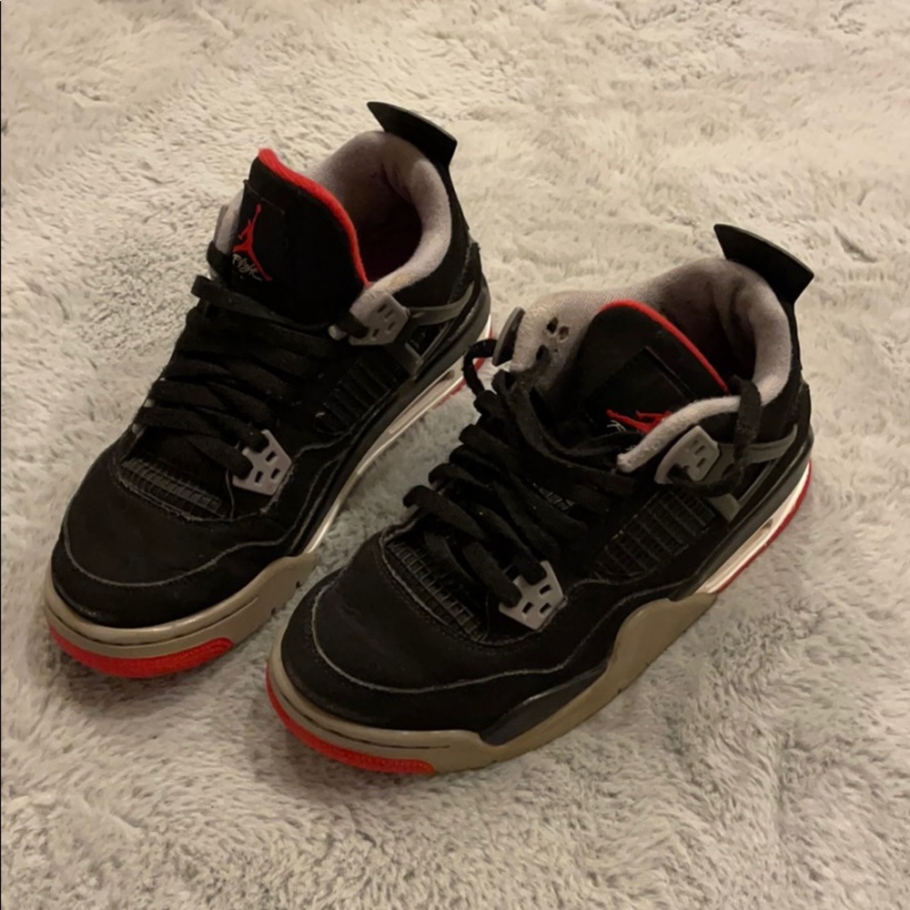 Retro air Jordan 4 IV bred black red Nike 6